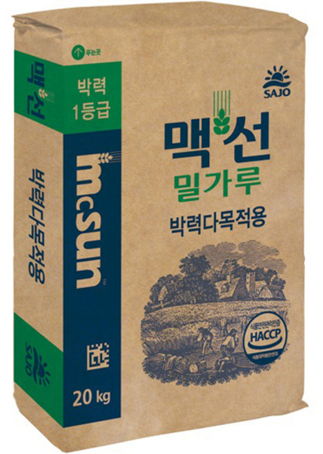 MCSUN 밀가루 박력1등, 20kg, 1개