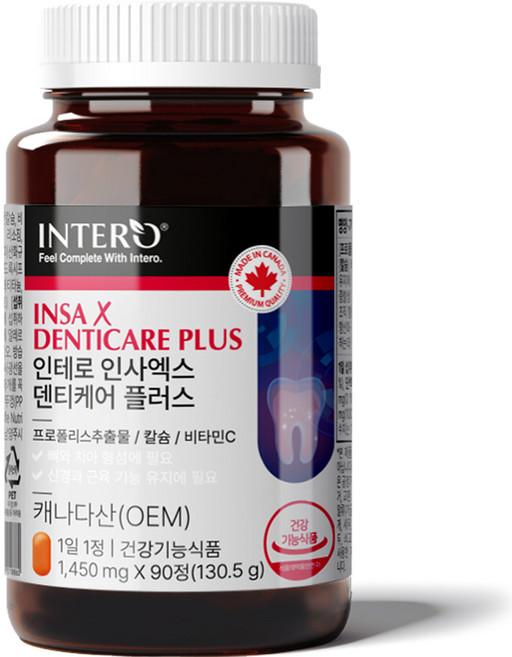 인테로 인사엑스 덴티케어 플러스 130.5g, 90정, 1개
