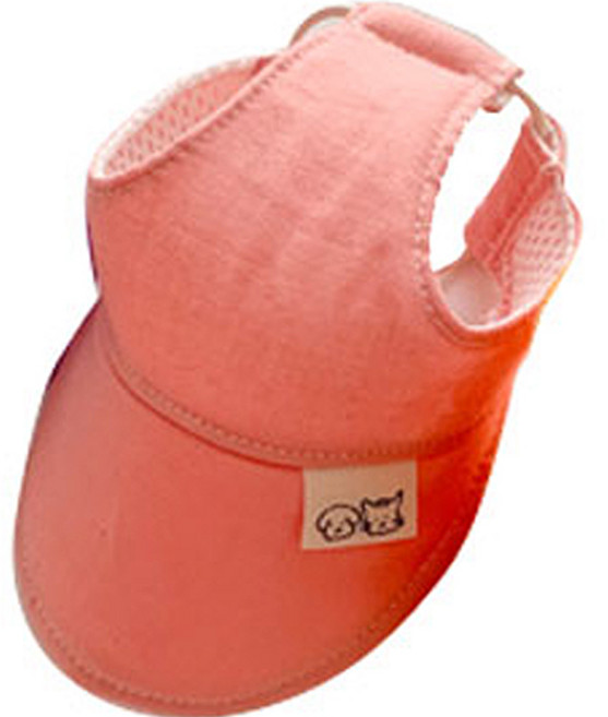 개달당 와츄원 컬러 강아지 선캡 모자, 핑크