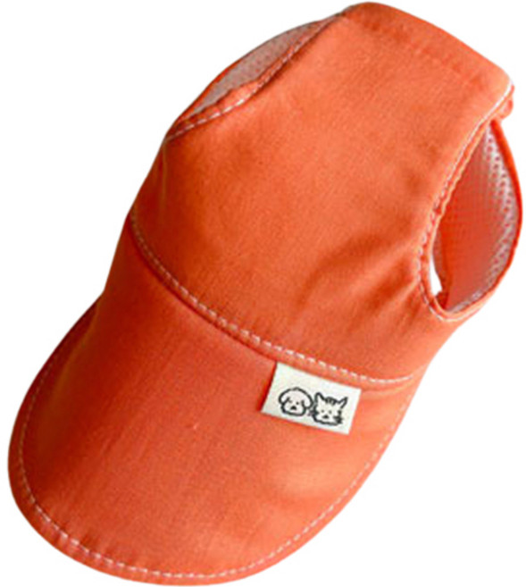 daldang Wachuone 彩色狗狗遮陽帽, 橘色, 1個