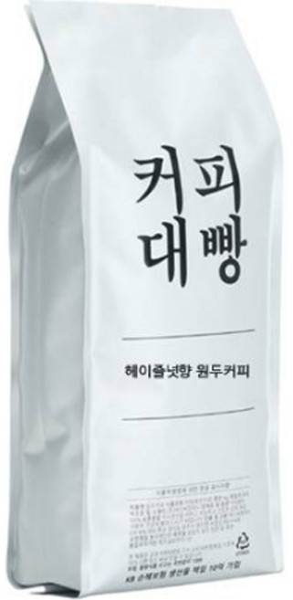 經典榛果咖啡豆, 無研磨咖啡豆, 1kg, 1包