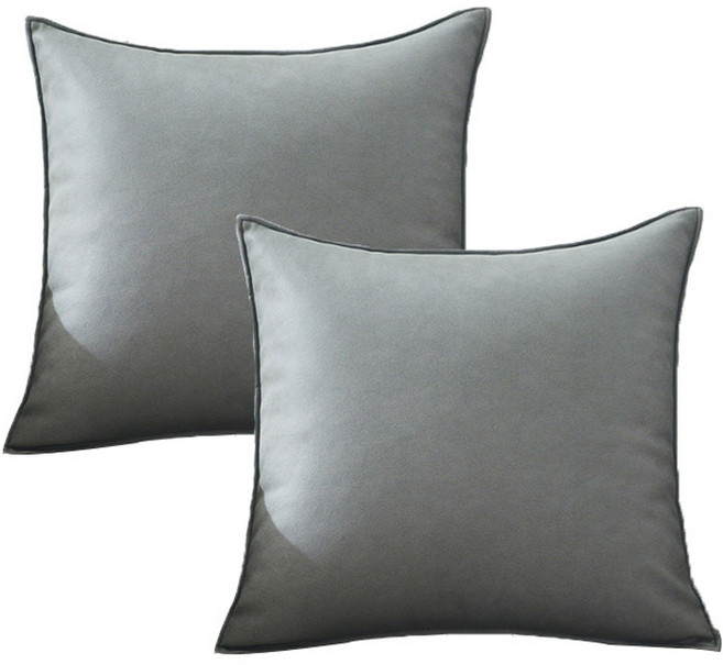마켓플랜 럭셔리 베개 방수 쿠션 2p, 연그레이