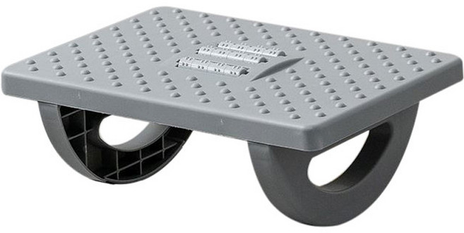 더자카 스윙 지압 데스크 발 받침대 디딤대, 그레이