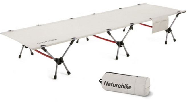 Naturehike 挪客 兩段式行軍床, 淺灰色