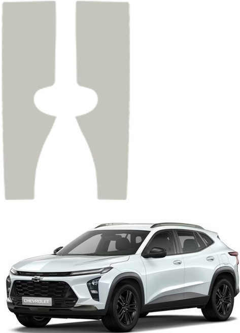 메이튼 스크래치 순정 컬러 가죽 2열 도어스텝 커버 가솔린 SC, 쉐보레 트랙스 크로스오버, 웜그레이