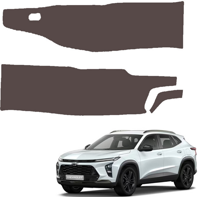 메이튼 스크래치 순정 컬러 가죽 기어사이드 커버 SC, 초코브라운, 쉐보레 트랙스 크로스오버