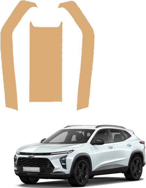 메이튼 스크래치 순정 컬러 가죽 2열 콘솔 뒷면 커버 SC, 쉐보레 트랙스 크로스오버, 새들브라운