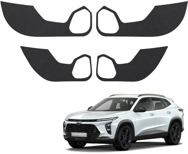 메이튼 순정형 컬러 가죽 스크래치 도어커버, 쉐보레 트랙스 크로스오버, 블랙