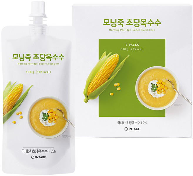 인테이크 모닝죽 초당옥수수 7p, 910g, 1개