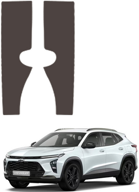 메이튼 스크래치 순정 컬러 가죽 2열 도어스텝 커버 가솔린 SC, 쉐보레 트랙스 크로스오버, 다크브라운