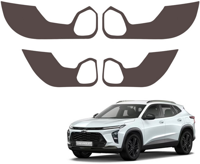 메이튼 스크래치 순정 컬러 가죽 도어커버 SC, 쉐보레 트랙스 크로스오버, 초코브라운