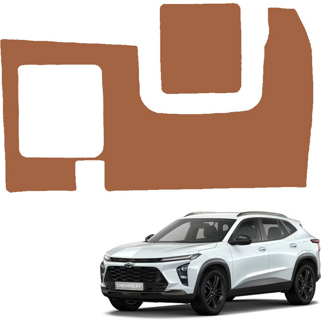 메이튼 순정 컬러 가죽 핸들하단 스크래치 커버, 쉐보레 트랙스 크로스오버, 브라운