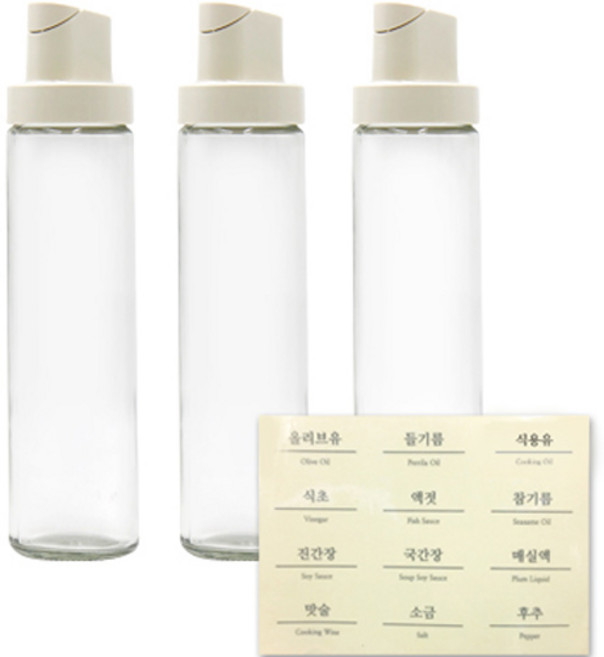 라임올리브 티도요 원형 자동 개폐 오일병 3p + 스티커 1p, 1세트