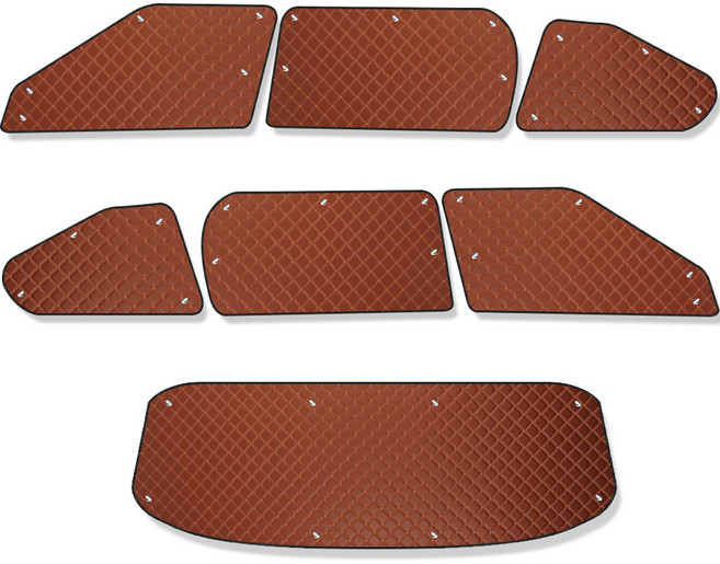 지엠지모터스 기아자동차 EV9 차량용 햇빛가리개 7p 세트, 브라운, 1세트