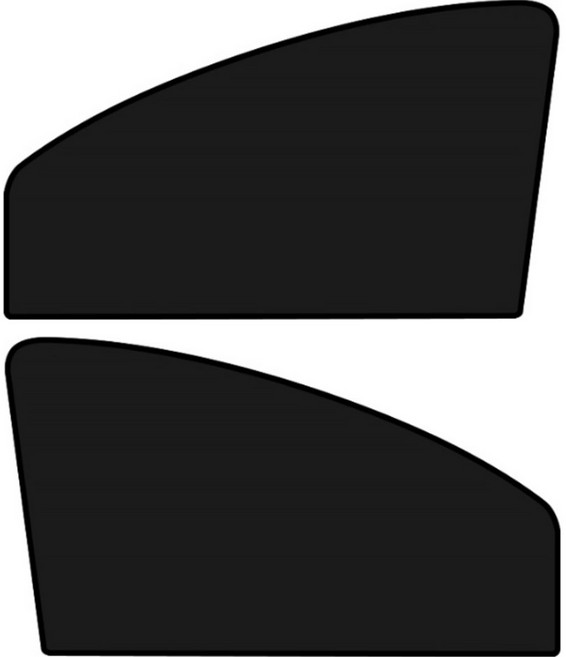 지앤와이 차량용 단열 암막 자석 햇빛가리개 앞좌석, 블랙, 2개