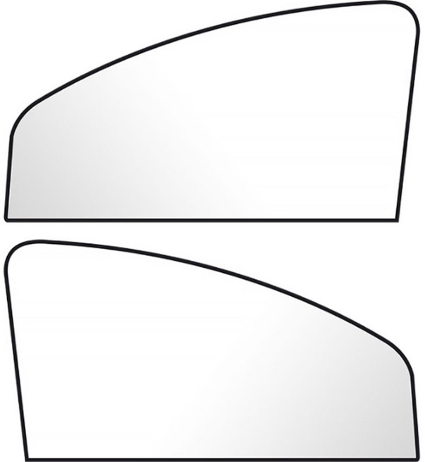 지앤와이 차량용 단열 암막 자석 햇빛가리개 앞좌석, 실버, 2개