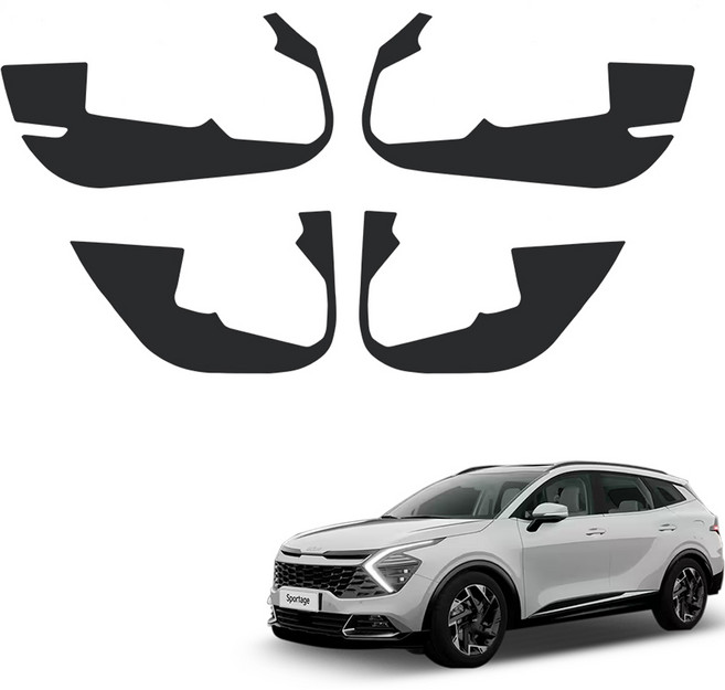 메이튼 순정 가죽 스크래치 도어커버 4p 세트, 기아 스포티지 NQ5, 블랙