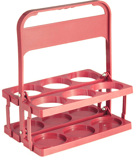 구디푸디 접이식 컵 캐리어 음료수 트레이 6구 핑크, 1개입, 1개