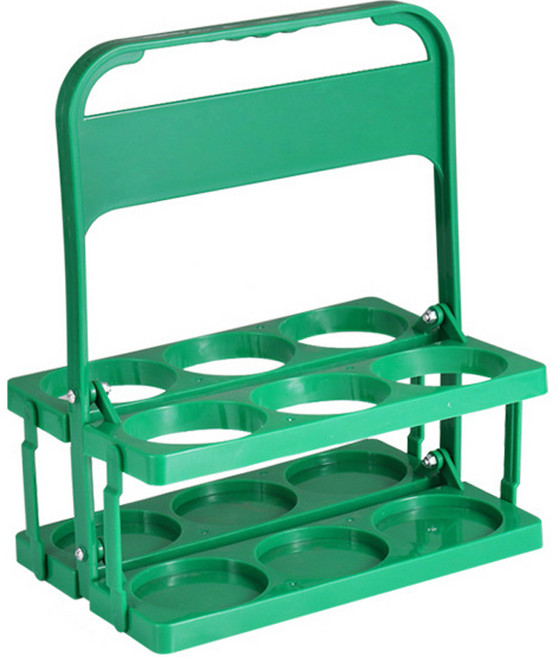구디푸디 접이식 컵 캐리어 음료수 트레이 6구 그린, 1개입, 1개