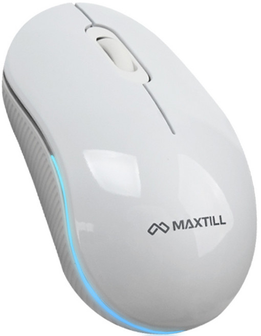 맥스틸 C타입 무소음 충전식 블루투스 무선 마우스, MO-BTM10C, 화이트