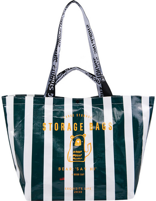 힙앤바디 간편한 타포린백, 스트라이프, 1개