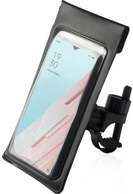 防水機車手機支架, 黑色, 單一商品