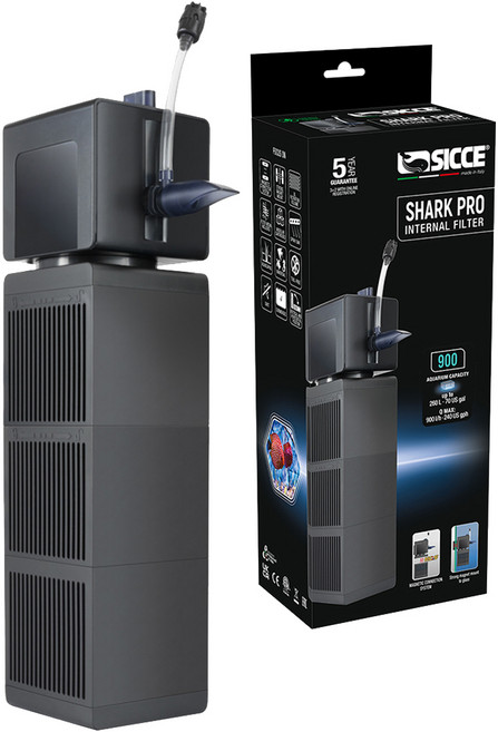 시쎄 샤크프로 900 수족관용 측면여과기, 10W, 1개