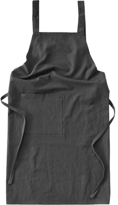 반디비 모던 코튼 린넨 H형 포켓 앞치마 A510, 블랙, 1개