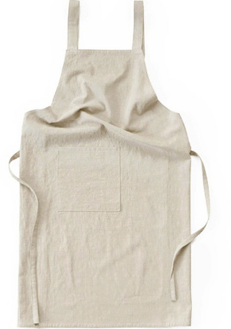 반디비 모던 코튼 린넨 앞치마 A510, 베이지, 1개