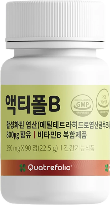 액티폴B 활성 엽산, 90정, 1개 - 쿠팡