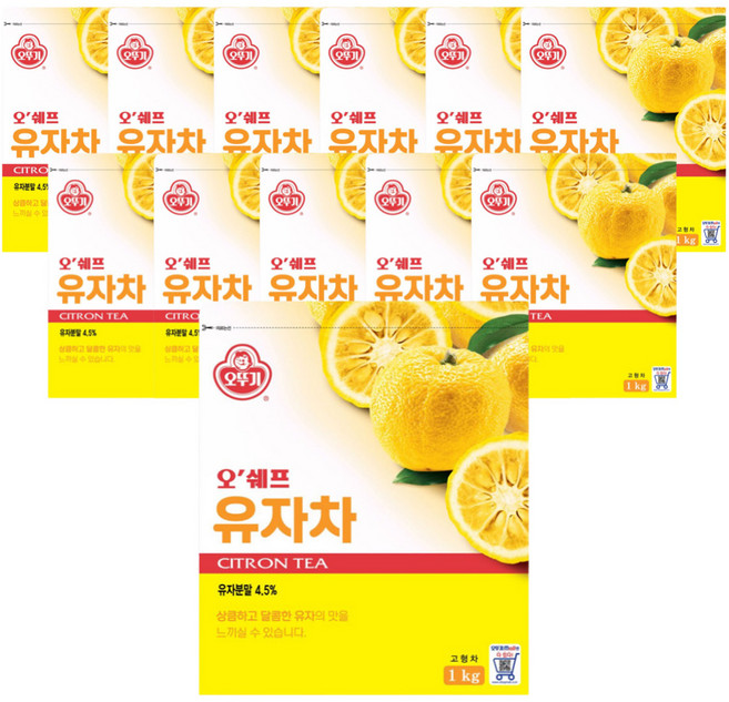 오뚜기 오쉐프 유자차, 1kg, 12개입, 1박스