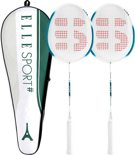 엘르 리옹 배드민턴 라켓 2p + 풀커버 세트, 1세트