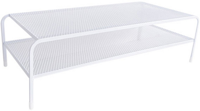 더자카 슬림 와이드 철제 데스크 모니터 받침대 M, 화이트