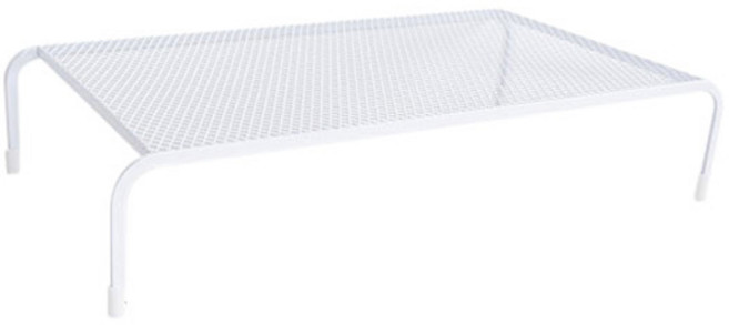 더자카 슬림 와이드 철제 데스크 모니터 받침대, 화이트