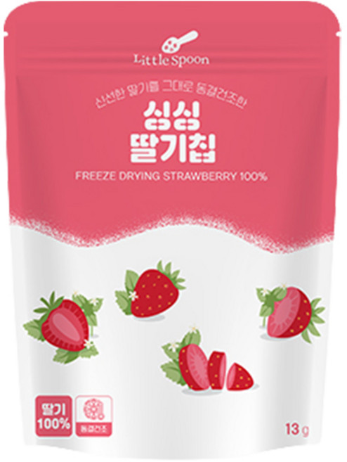 리틀스푼 동결건조 싱싱 딸기칩, 13g, 1개