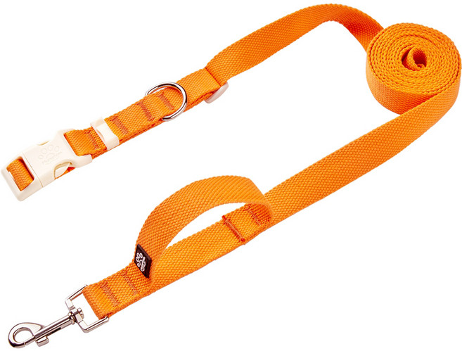 멍템 강아지 팔레트 핸즈프리 리드줄, 네온오렌지, 1개