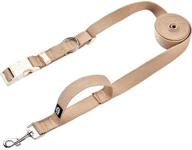 멍템 강아지 팔레트 핸즈프리 리드줄, 파스텔베이지, 1개