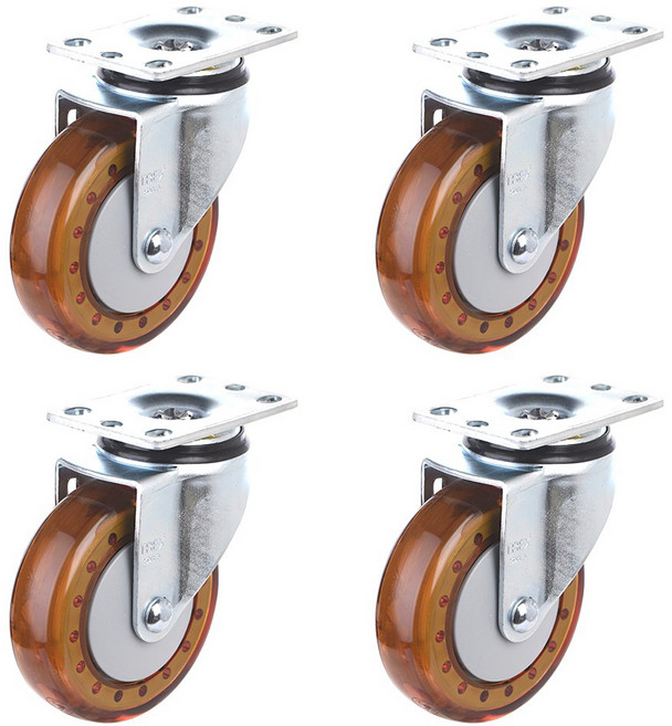 티렉스캐스터 회전 캐스터 바퀴 130 x 64 x 95 mm 스마트 BROWN P504S-7 BR, 4개