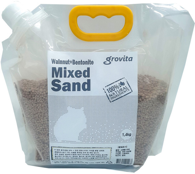 그로비타 햄스터 소동물 호두 껍질 믹스 모래, 1.4kg, 1개