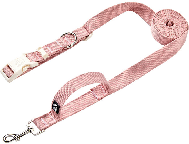 멍템 강아지 팔레트 핸즈프리 리드줄, 파스텔핑크, 1개