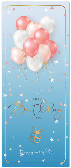 이홈베이킹 생일축하 답례품 스티커, 블루, 50개