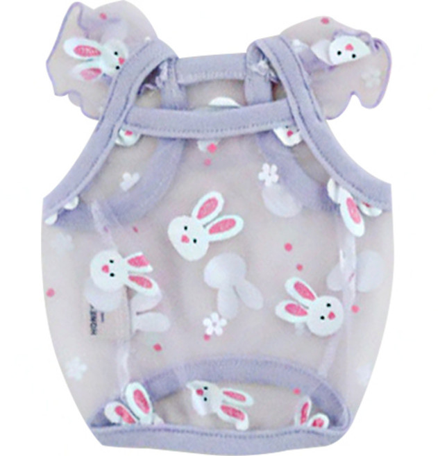 강아지 옷 토끼 프릴 망사나시 HDSV00386, 바이올렛, 1개