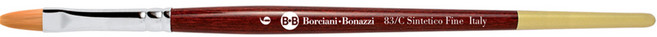 BorcianiBonazzi 신테티코 파인 붓 83/C 금색 인조모, 16호, 1개