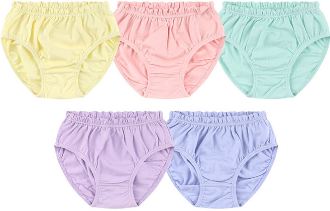 milkmilelolo 女童用 Sugar Peach 三角內褲 5件組