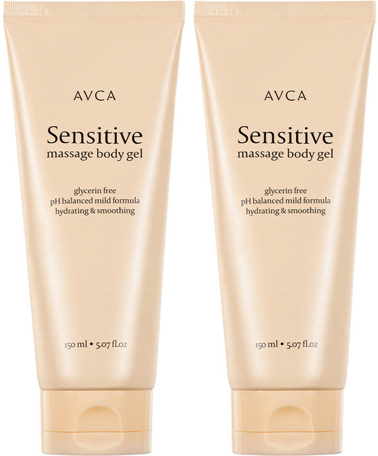 아브카 센서티브 수용성 나이트 저자극 마사지 바디 젤 무향, 150ml, 2개