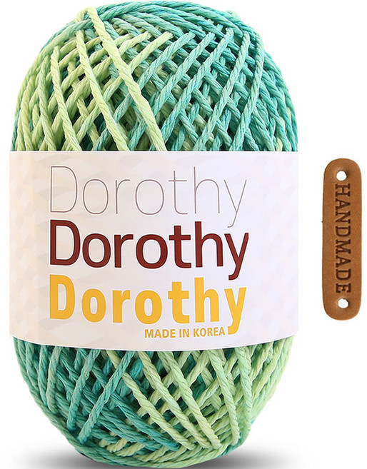 Knitt Dorothy 染色編織線 120g + 圓形邊緣標籤組, 04_冰薄荷, 1個