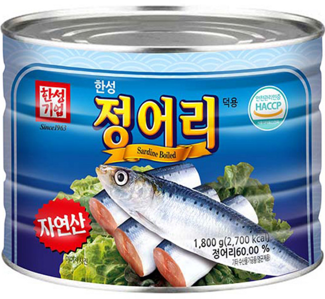 HAN SUNG 沙丁魚罐頭, 1.8kg, 1罐