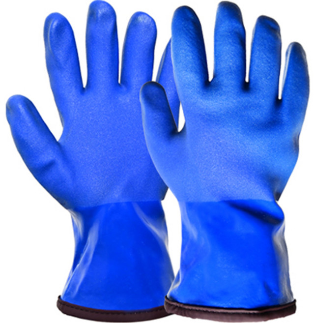 한우 PVC코팅 기모 방한장갑 양손세트, 블루, 1세트