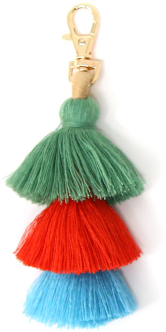 니뜨 삼단 태슬 가방장식고리