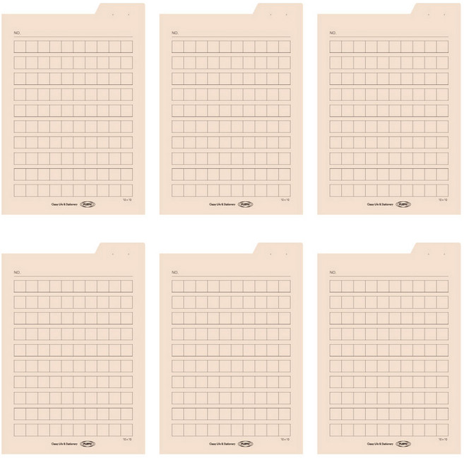 플레픽 스티키 점착식 인덱스 메모지, 25 WRITE PAD, 50매, 6개